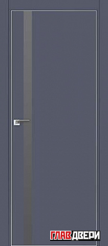 Дверь Profildoors 6E стекло Серебро матлак (матовая кромка) (Антрацит)