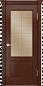 Дверь Linedoor Кантри-К шевруд тон 35 со стеклом решетка бр