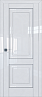 Дверь Profildoors 27L (молдинг серебро) (Белый Люкс)