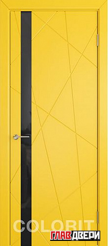 Дверь Colorit К5 ДО (Желтая эмаль)
