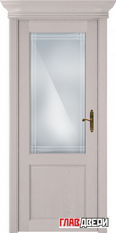 Дверь Status Classic 521 стекло Итальянская решетка (Дуб белый)