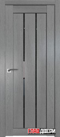 Дверь Profildoors 49XN стекло Дождь черный (Грувд Серый)