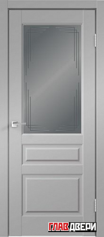 Дверь Velldoris Villa 3V PO Грани Мателюкс (Эмалит серый)