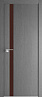 Дверь Profildoors 6ZN ABS стекло Коричневый лак (Грувд Серый)
