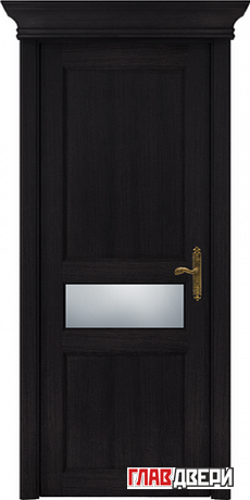 Дверь Status Classic 534 стекло белое матовое (Дуб чёрный)