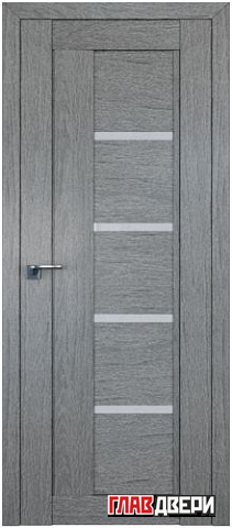 Дверь Profildoors 2.08XN Белый триплекс (Грувд Серый)