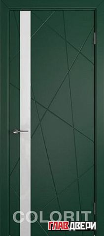 Дверь Colorit К5 ДО (Зеленая эмаль)