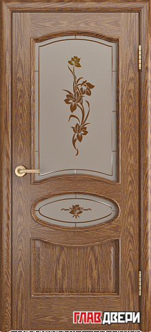 Дверь Linedoor Оливия дуб тон 45 со стеклом рим