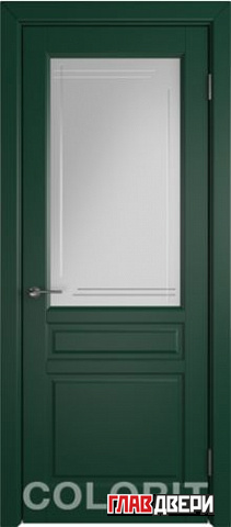 Дверь Colorit К2 ДО (Зеленая эмаль)