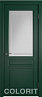 Дверь Colorit К2 ДО (Зеленая эмаль)