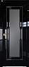 Дверь Profildoors 24L стекло Графит (молдинг серебро) (Черный Люкс)