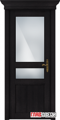 Дверь Status Classic 533 стекло белое матовое (Дуб чёрный)