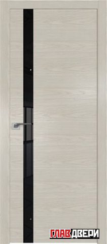 Дверь Profildoors 6NK ABS стекло Черный лак (Дуб Sky Беленый)
