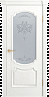 Дверь Linedoor Богема ясень белый тон 38 со стеклом бабочка