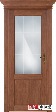 Дверь Status Classic 521 стекло Английская решетка (Анегри)
