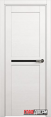 Дверь Status Elegant 142 стекло Триплекс черный (Дуб белый)