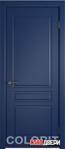Дверь Colorit К2 ДГ (Синяя эмаль)