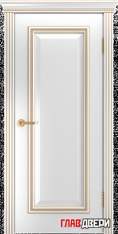 Дверь Linedoor Валенсия эмаль белая золото Б006