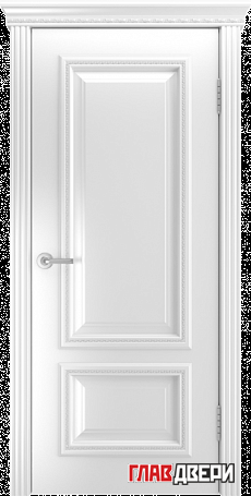 Дверь Linedoor Виолетта Д эмаль L-багет Б009 эмалевый карниз Б0013