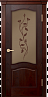 Дверь Linedoor Пронто красное дерево тон 10 со стеклом маки бр