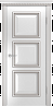 Дверь Linedoor Грация эмаль белая серебро Б009