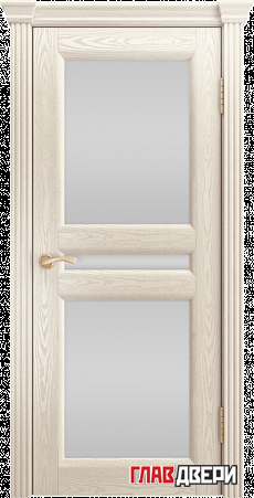Дверь Linedoor Кристина-2 ясень жемчуг тон 27 со стеклом мол триплекс